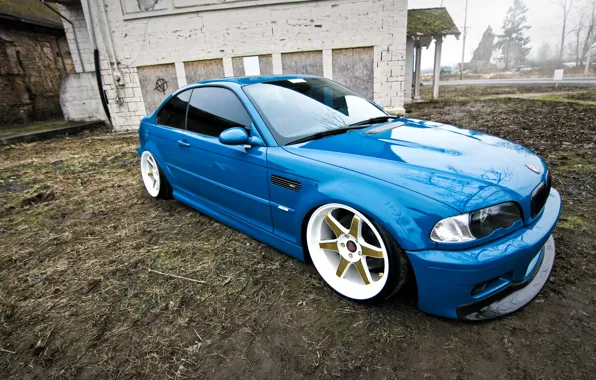 Picture BMW, BMW, blue, tuning, E46