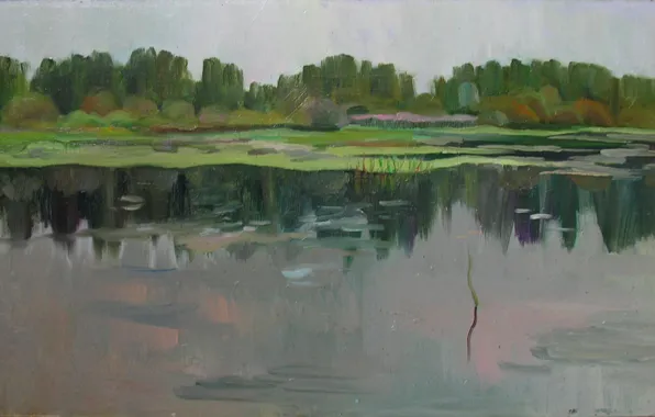 Forest, trees, lake, Rostock, Svetlana Nesterova