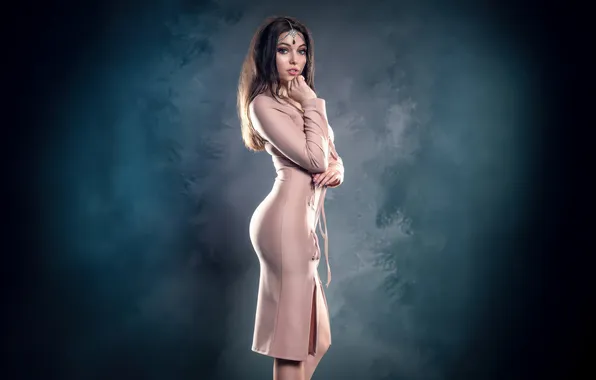 Rose, dress, woman, beautiful, tone