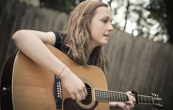 Girl, the game, guitar