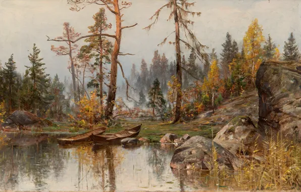 Autumn mood, Autumn Mood, After His Discharge, He Left Russia Items Munsterhielm Almy, a Finnish …