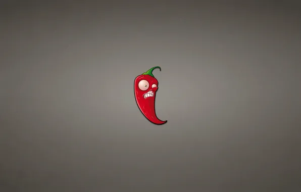 Red, minimalism, pepper, Chile, pepper, dark background, plants vs zombies