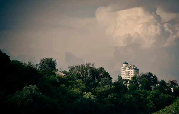 Greens, landscape, nature, green, Eagle, skyscraper, the city of eagle, promenade.