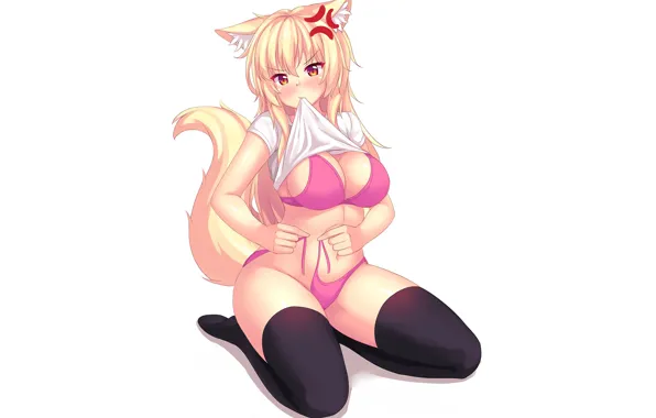 Girl, neko, kitty