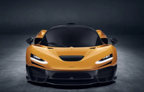 McLaren, Orange, Front, Face, Hypercar, Sight, McLaren W1