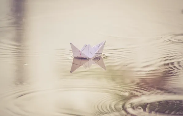 Picture water, paper, boat