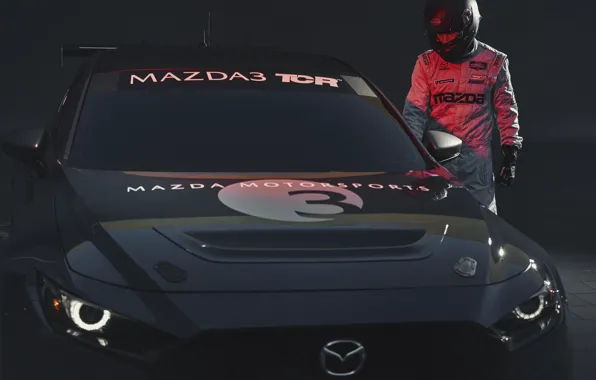 Lights, Mazda, racer, Mazda 3, 2020, TCR