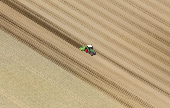 Picture field, nature, tractor