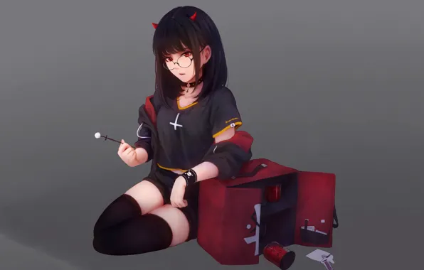 Picture girl, style, background, box