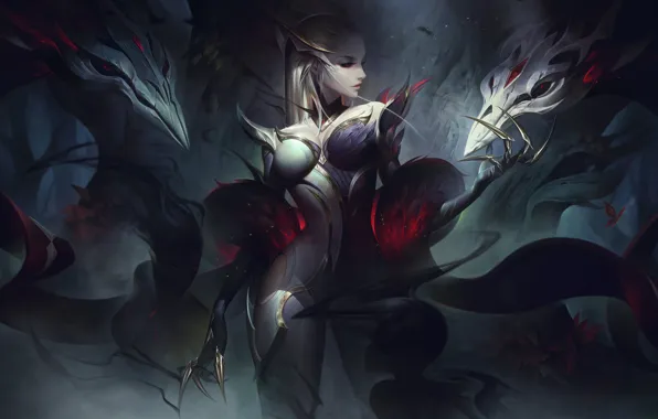 Picture Art, Game, League of Legends, Skin, LoL, Evelynn, Coven