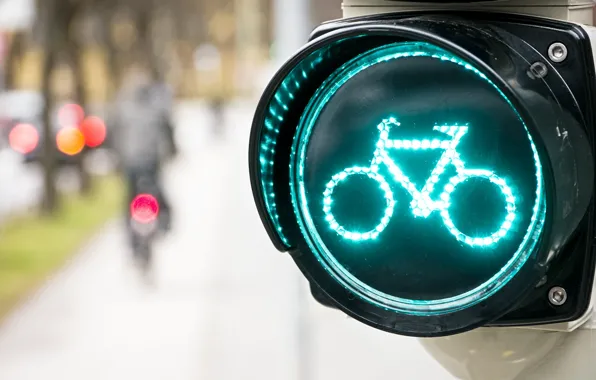 Bike, background, Wallpaper, blur, traffic light, wallpaper, different, widescreen
