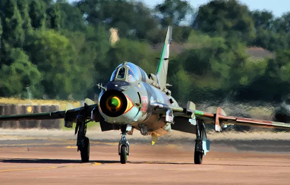 Fighter, bomber, the airfield, Su-22