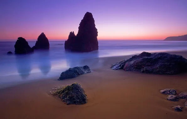 Picture sand, sea, the sky, water, nature, surface, stones, photo