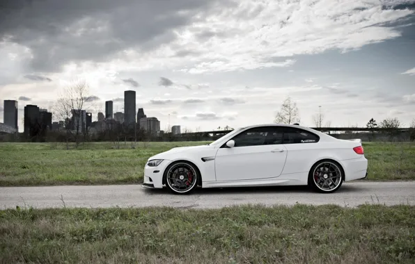 Picture BMW, White, BMW, Drives, White, E92, Strasse Wheels