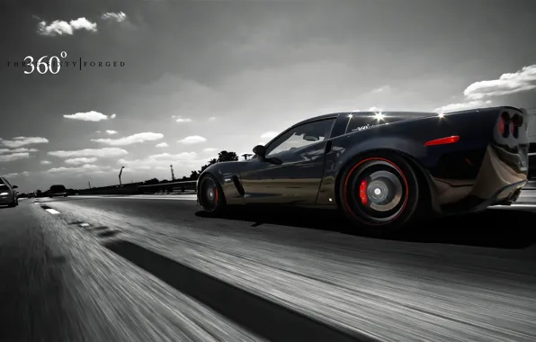 Picture auto, asphalt, speed, track, Z06, Corvette, Chevrolet, 360 three sixty forged