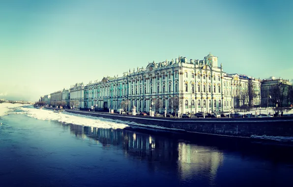 Picture river, Peter, Saint Petersburg, The Hermitage, Russia, Museum, Russia, promenade