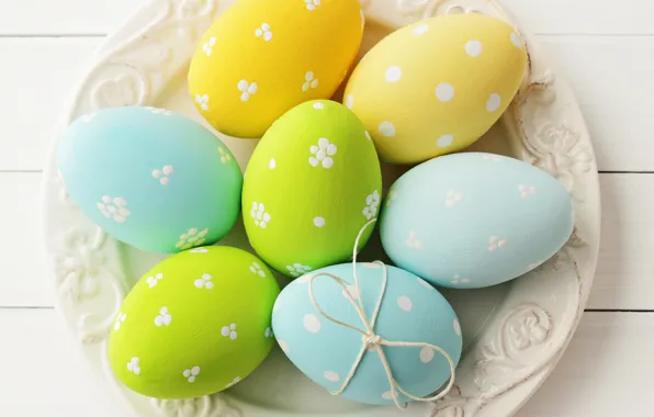 Picture eggs, spring, colorful, Easter, happy, wood, spring, Easter