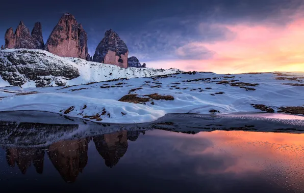 Snow, rocks, Norway