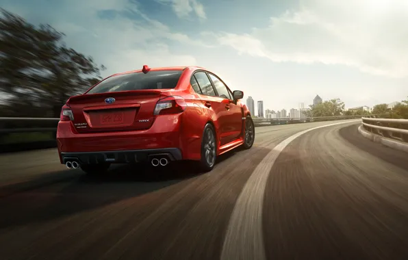 Road, Red, Subaru, WRX, Red, Road, 2014