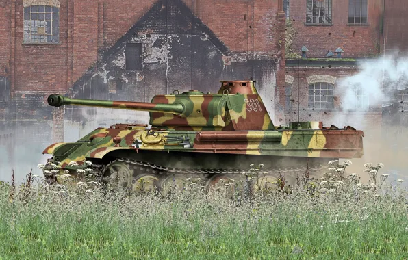 Grass, Tank, Panther, Tank weapon, Pz.Kpfw.V Panther Ausf.G, Pz.VG