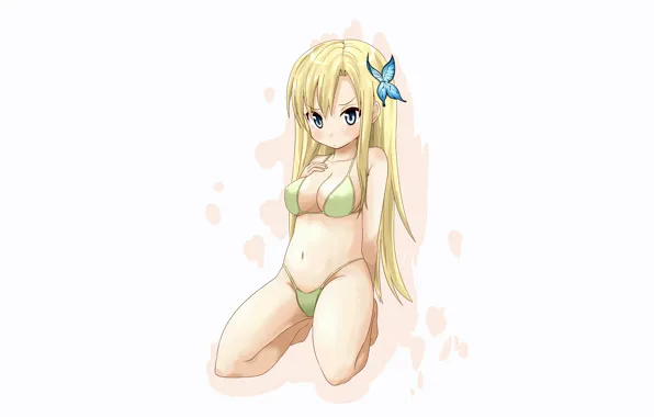 Girl, sexy, cleavage, long hair, legs, boobs, anime, beautiful