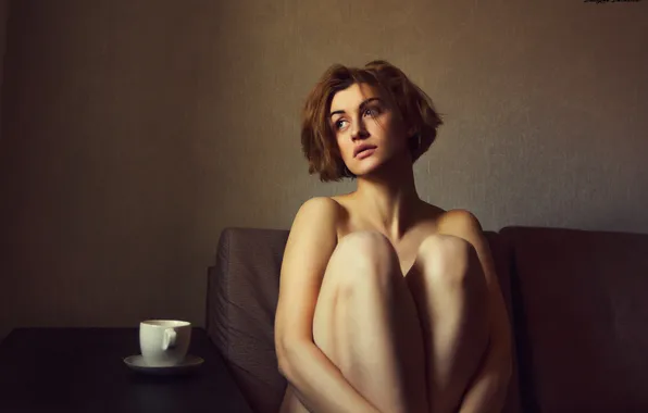 Feet, model, body, mug, photoshoot