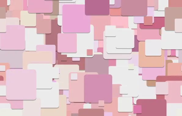 Abstraction, Pink, white, geometry, Abstract, background, squares, shapes
