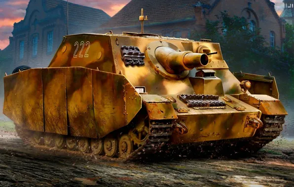 SAU, the Wehrmacht, German self-propelled artillery, Assault gun, Sturmpanzer IV Brummbar