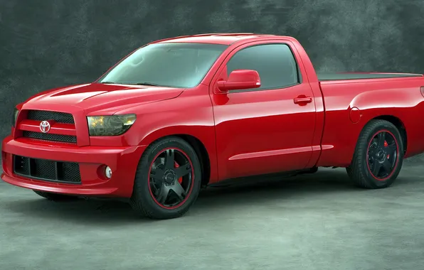 Picture red, pickup, tundra