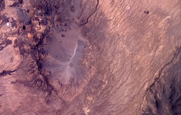 Wallpaper Earth from space, Chad, Crater for mobile and desktop ...