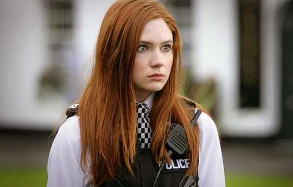 Picture Girl, Look, Girl, Eyes, Actress, Police, Red, Doctor Who