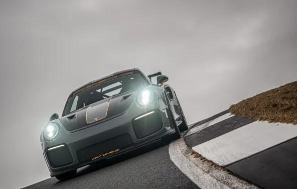 Overcast, lights, 911, Porsche, racing track, GT2 RS, 991, Edo Competition