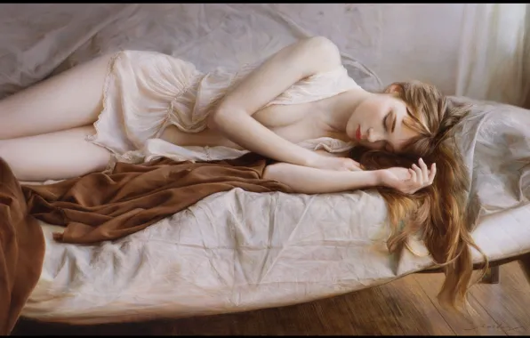Girl, sleep, art