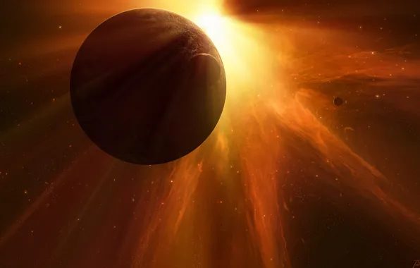 Stars, Planet, Space, Star, The explosion, Planet, Fantasy, Planets