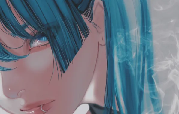 Girl, smoke, Hatsune Miku, Vocaloid