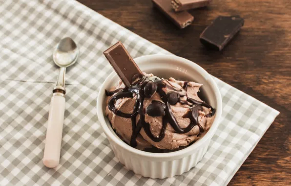 Picture chocolate, ice cream, dessert