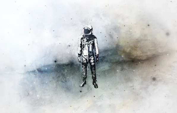 Picture minimalism, astronaut, the suit