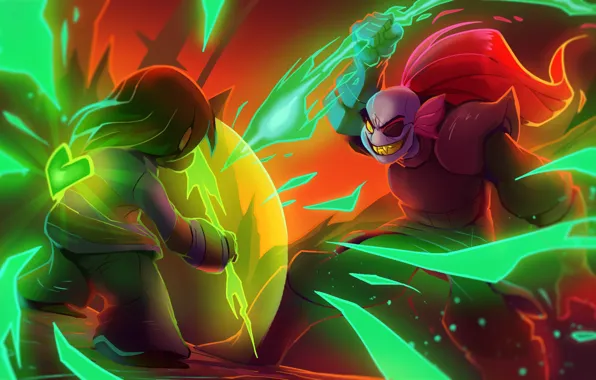 Monster, girl, Undertale, Undertail