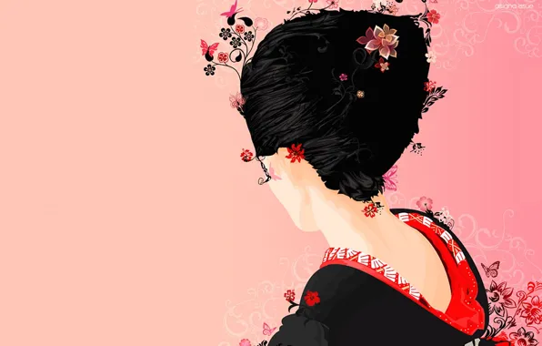 Picture Japanese, Vector, geisha