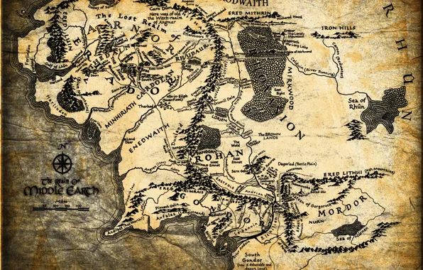 Map, The Lord of the rings, John. R. R. Tolkien, The Lord of the Rings, …