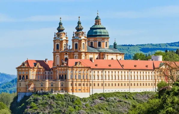 The building, Austria, the monastery, Melk