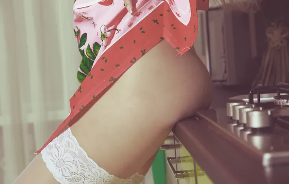 Ass, girl, stockings, blonde, plate, girl, hip, model