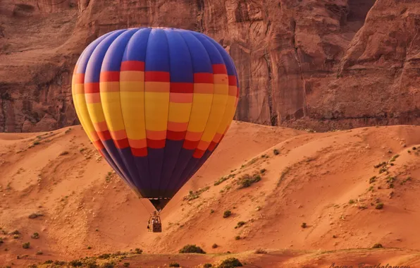 Flight, nature, balloon, rocks