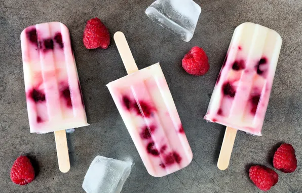 Ice, raspberry, ice cream, sweets, raspberry, ice cream