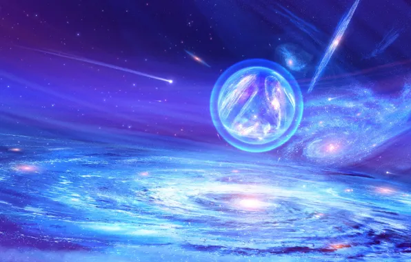 Galaxy, Stars, Space, Nebula, The universe, Ball, Fantasy, Art