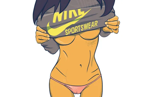 Girl, figure, Nike, Alexander Tikhomirov, jumper