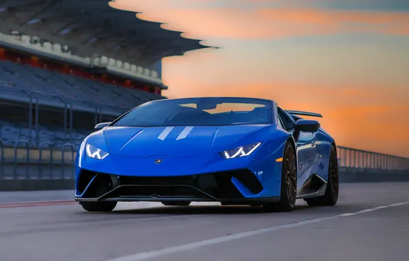 Road, car, machine, blue, Roadster, Lamborghini, Roadster, Lamborghini