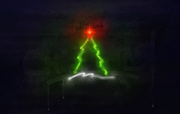 Picture holiday, tree, new year, logo, merry christmas