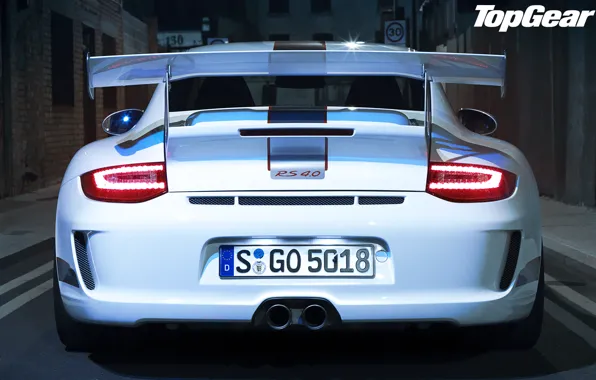 White, 911, 997, lights, supercar, spoiler, porsche, Porsche