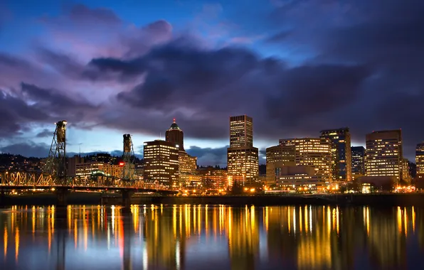 The city, USA, Oregon, Portland, city